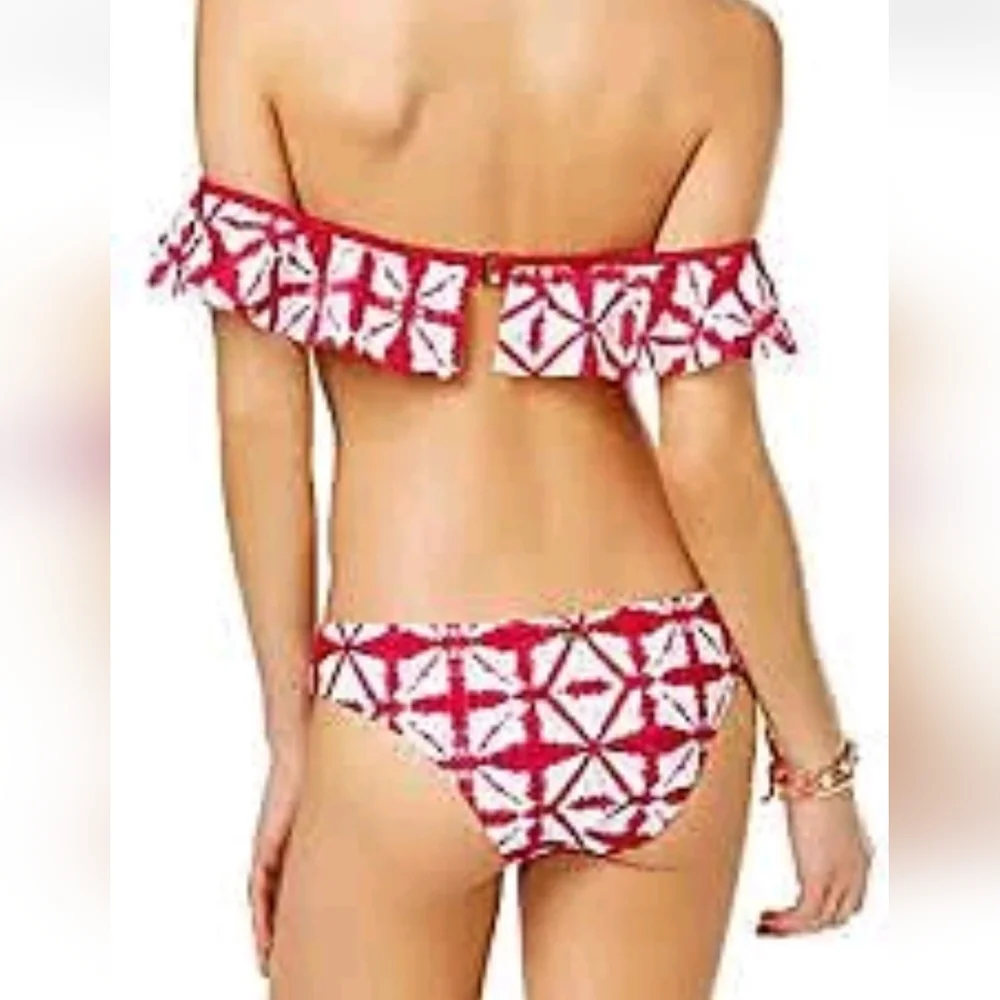 Raisins Dark Red and White Bikini Set NEW with Tags - Picture 3 of 11